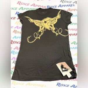 Famous Stars & Straps - Vintage Black & Gold Graphic Tee 🖤